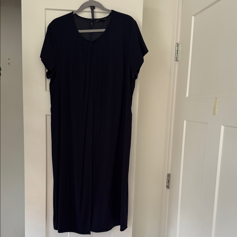 Universal Standard pleated/belted shift dress